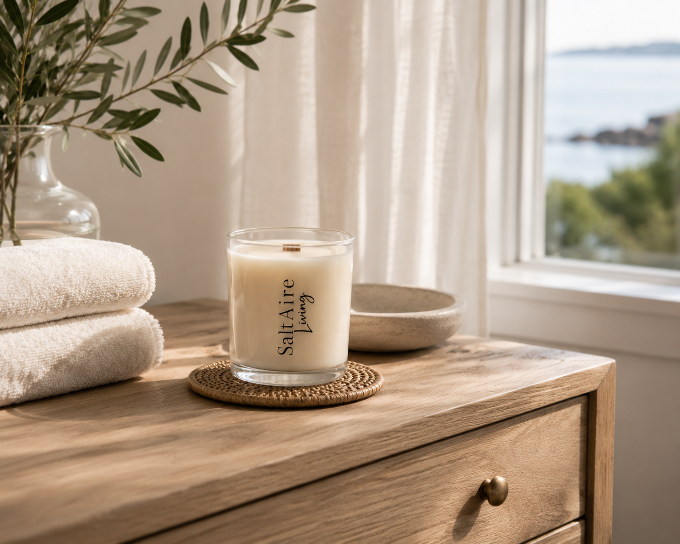 Sea Breeze and Linen Coconut Soy Candle